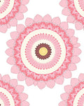 Pink Floral Mandala Pattern Rug