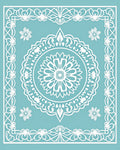 Intricate Floral Mandala Design Rug
