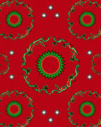 Red Floral Pattern Mandala Design Rug