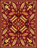Bird Feather Tribal Pattern Rug