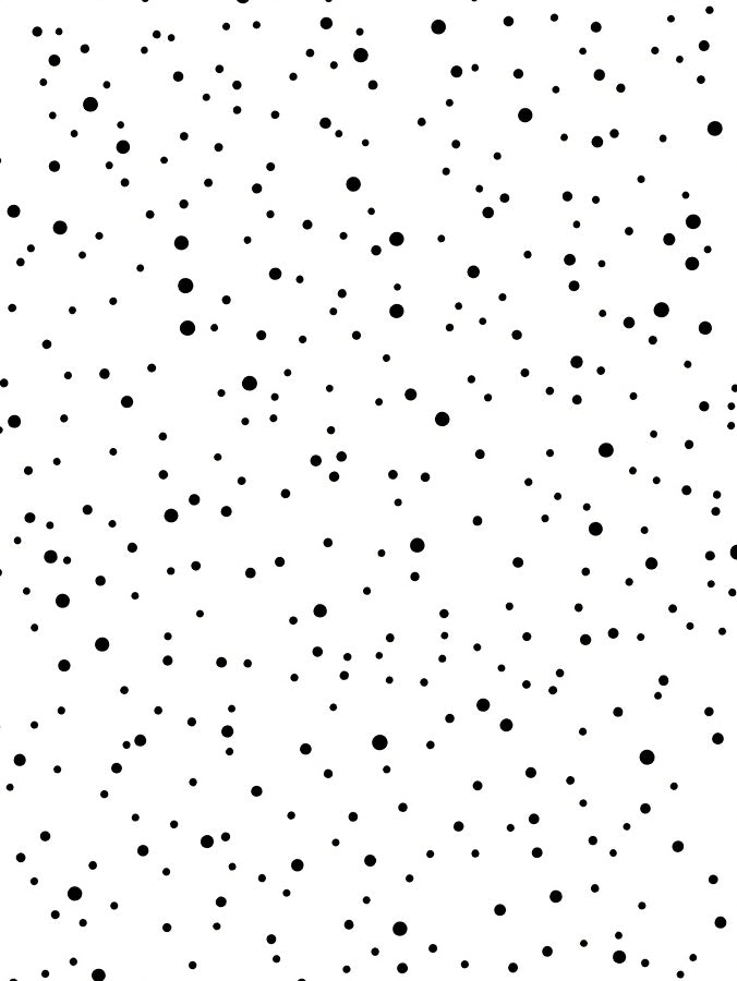 Scattered Black Dot Pattern Rug