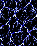 Electric Blue Lightning Bolt Pattern Rug