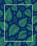Tropical Leaf Pattern With Tan Accents Rug