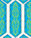 Art Deco Blue Geometric Design Rug