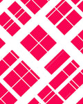 Bold Pink Geometric Diamond Pattern Rug