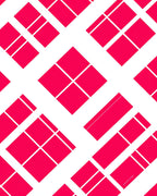 Bold Pink Geometric Diamond Pattern Rug
