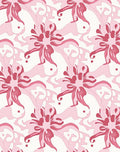 Pink Floral Swirl Decorative Design Rug