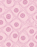 Pink Floral Lattice Pattern Rug