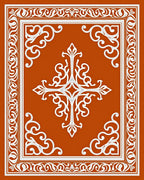 Traditional Floral Scrollwork Pattern Rug