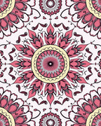 Pink Floral Mandala Pattern Rug