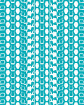 Abstract Geometric Blue Pattern Rug
