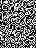 Black White Swirl And Triangle Pattern Rug