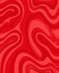 Crimson Swirl Abstract Pattern Rug