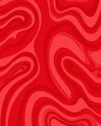 Crimson Swirl Abstract Pattern Rug