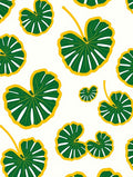 Tropical Green Yellow Leafy Foliage Rug