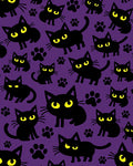 Cute Black Cats Paws Pattern Rug