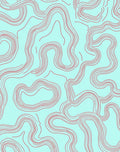 Wavy Red Line Abstract Pattern Rug