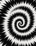 Monochromatic Spiral Sharp Pattern Rug