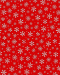 Winter Snowflake Pattern Red Rug