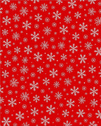 Winter Snowflake Pattern Red Rug
