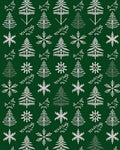 Winter Trees and Snowflakes Pattern Rug