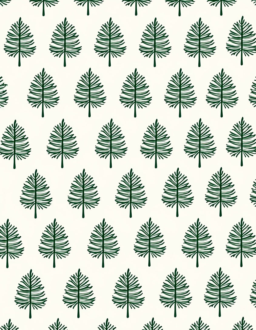 Forest Pine Tree Pattern Design Rug