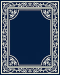 Ornate Cream Floral Border Design Rug