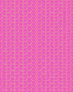 Pink Geometric Honeycomb Pattern Rug