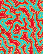 Vibrant Wavy Line Art Design Rug