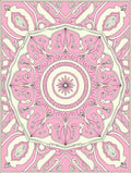 Pink Cream Mandala Pattern Design Rug