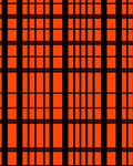 Bold Orange Intersecting Lines Design Rug