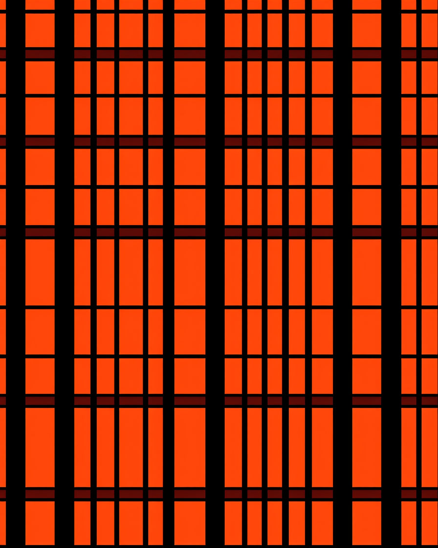 Bold Orange Intersecting Lines Design Rug