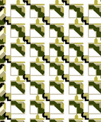 Geometric Angles With Olive Accents Rug