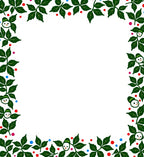 Whimsical green foliage with snowman accents Rug