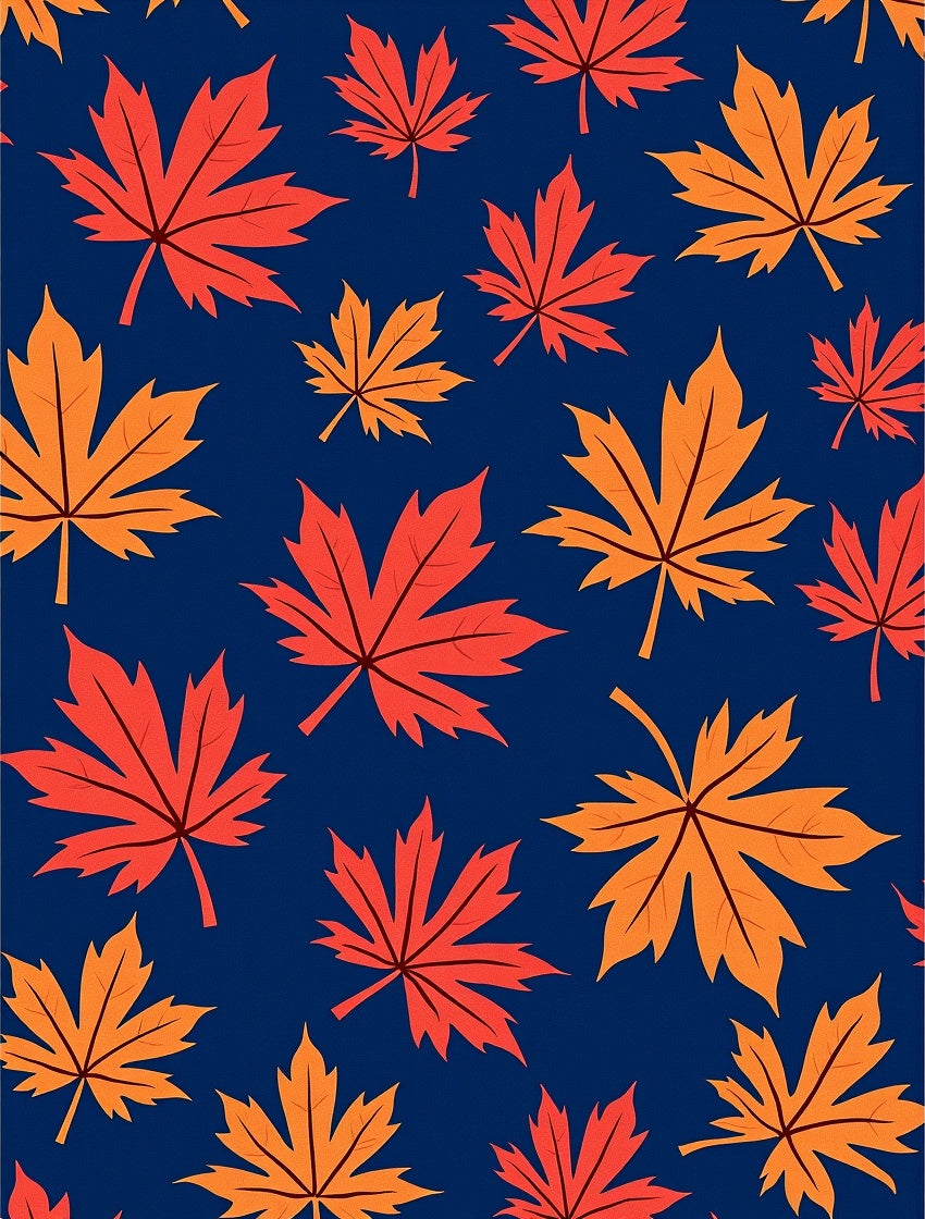 Autumn Leaves Pattern Rug
