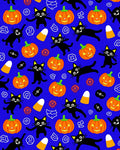 Playful Black Cats Pumpkins Pattern Rug