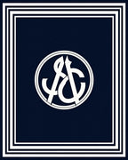 Classic Monogrammed Stripe Border Rug