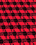 Bold Red Black Abstract Lines Design Rug