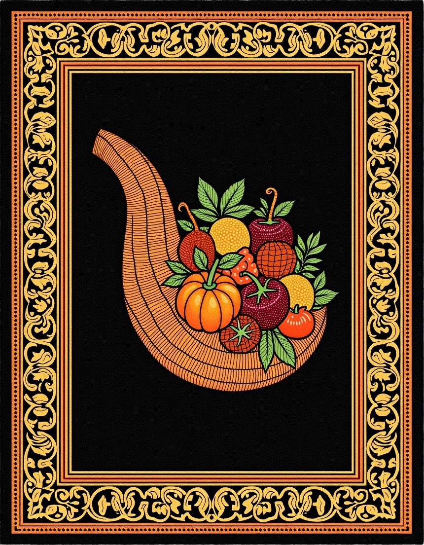 Harvest Cornucopia Ornate Rug