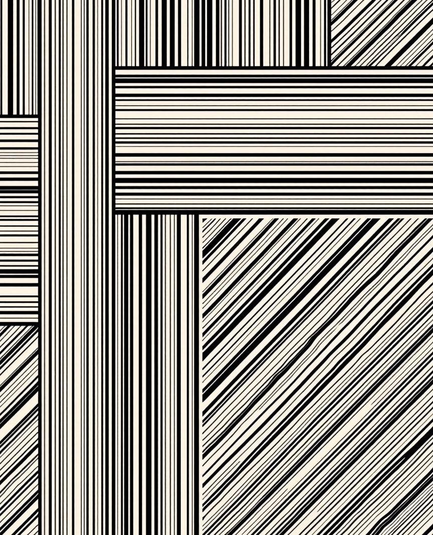 Bold Striped Rectangular Patchwork Design Rug