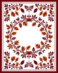 Autumn Leaves Berries Garland Rug