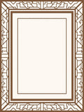 Brown Geometric Art Deco Style Rug