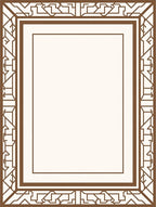 Brown Geometric Art Deco Style Rug