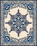 Ornate Floral Geometric Pattern Rug