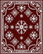 Classic Floral Motif Bordered Rug