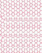 Gentle Pink Geometric Mesh Pattern Rug