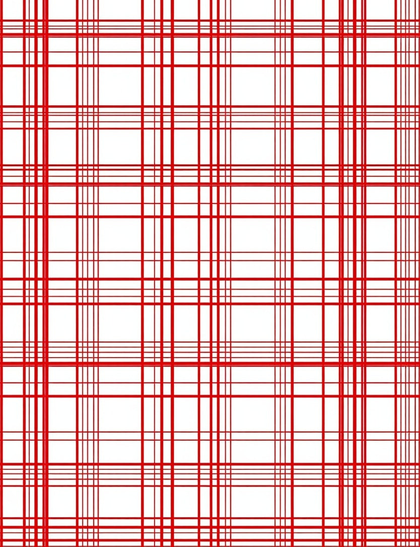 Classic Red Tartan Grid Pattern Rug