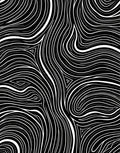 Abstract Wavy Stripe Pattern Rug