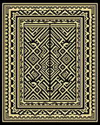 Bold Geometric Patterned Art Deco Rug