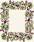 Art Nouveau Floral Vines Border Rug